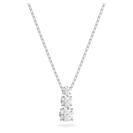 attract trilogy στρογγυλό λευκό επιμετάλλωση ροδίου swarovski 5414970