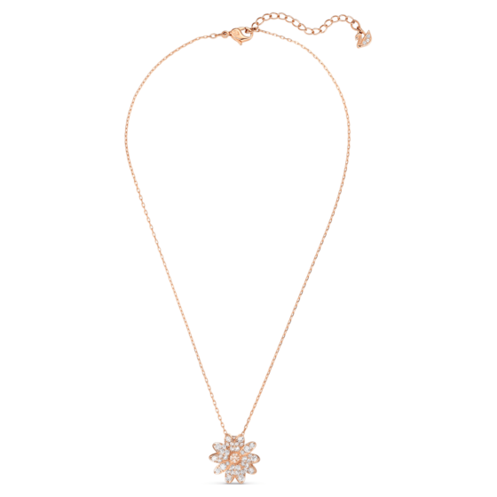 eternal flower pendant flower pink rose gold tone plated swarovski 5540973